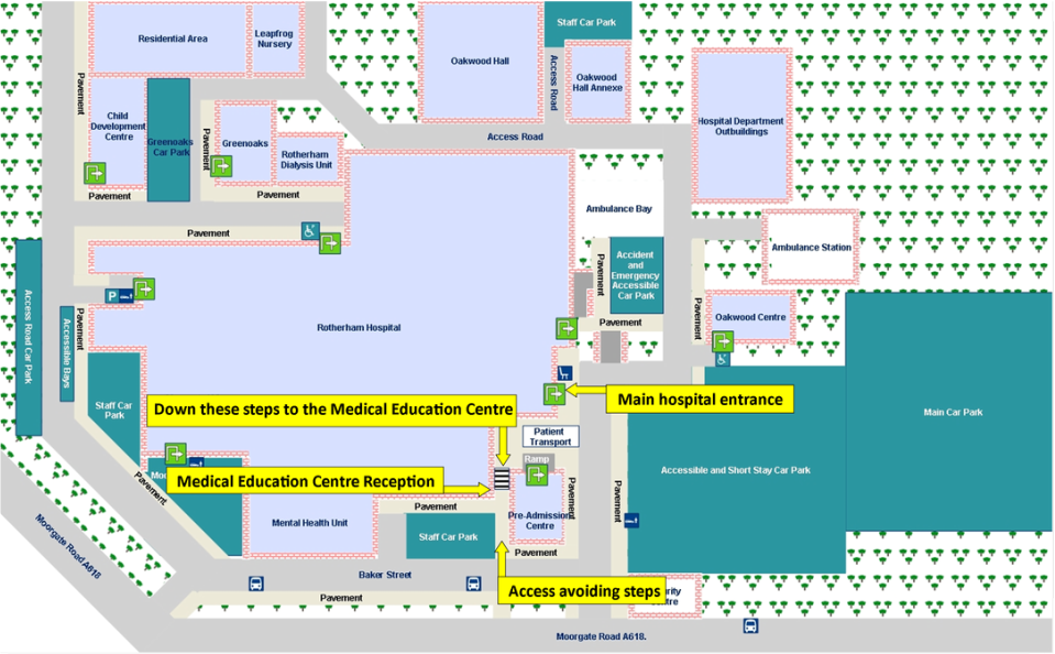 Click for interactive hospital site map with photos